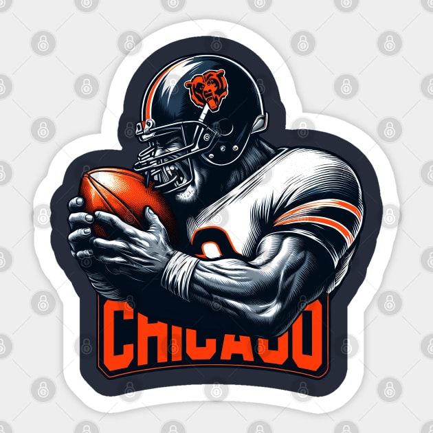Chicago Bears 001 Sticker by romancenemy